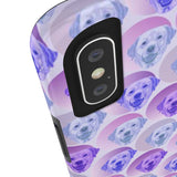 D23 Purple Blue Labrador iPhone Tough Case 11, 11Pro, 11Pro Max, X, XS, XR, XS MAX, 8, 7, 6 Impact Resistant