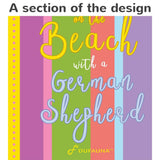 German Shepherd Beach Towel Smile Brightly Colored 30 X 60 Or 36 X 72 - Dufauna - Topfauna