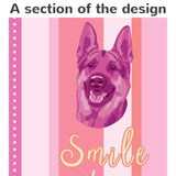 German Shepherd Beach Towel Smile Pink 30 X 60 Or 36 X 72 - Dufauna - Topfauna