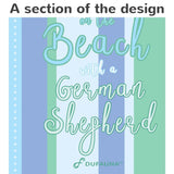 German Shepherd Beach Towel Smile Turquoise 30 X 60 Or 36 X 72 - Dufauna - Topfauna