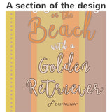 Golden Retriever Beach Towel Smile Earthy Tone Colors 30 X 60 Or 36 X 72 - Dufauna - Topfauna