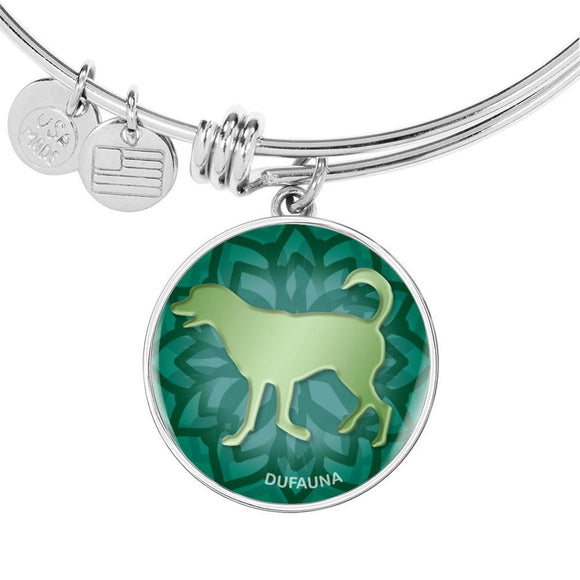 Green Dog Silhouette Bangle Bracelet D18 - Dufauna - Topfauna