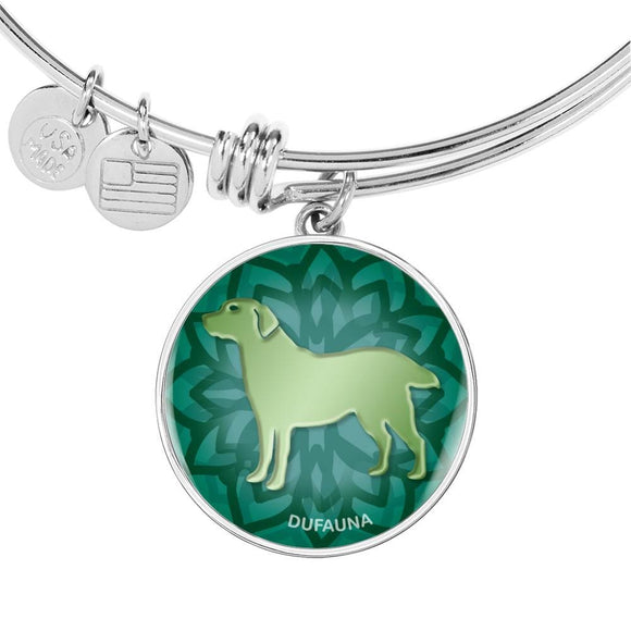 Green Labrador Silhouette Bangle Bracelet D18 - Dufauna - Topfauna