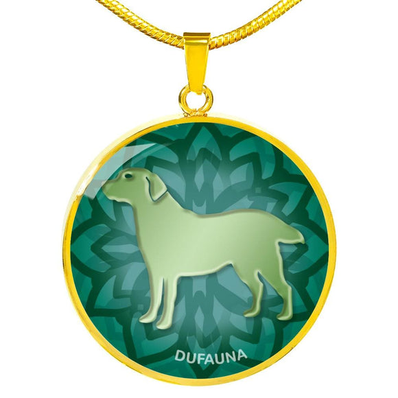 Green Labrador Silhouette Necklace D18 - Dufauna - Topfauna