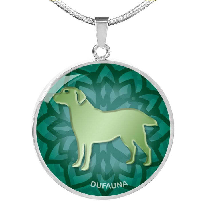 Green Labrador Silhouette Necklace D18 - Dufauna - Topfauna