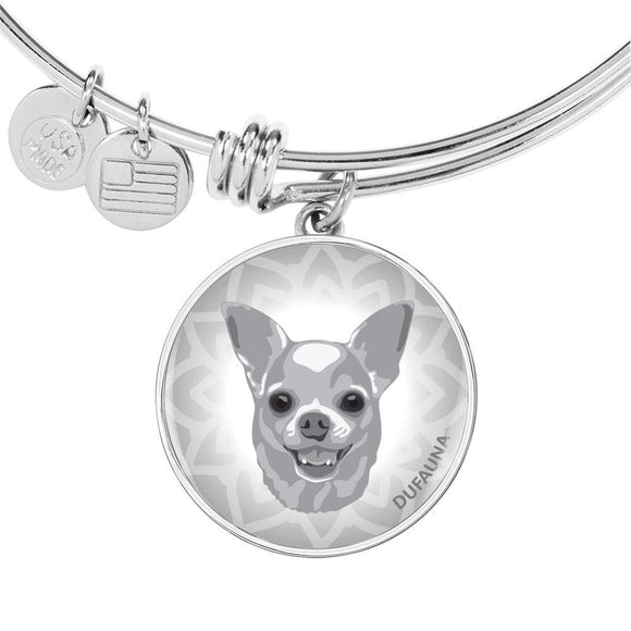 Grey Chihuahua Bangle Bracelet D1 - Dufauna - Topfauna