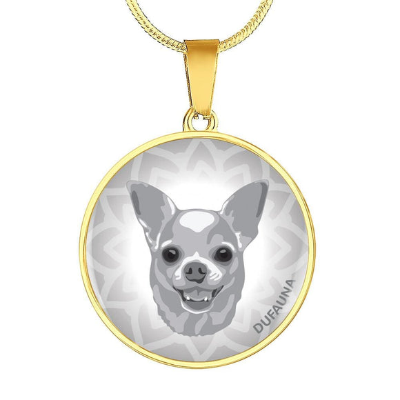 Grey Chihuahua Necklace D1 - Dufauna - Topfauna