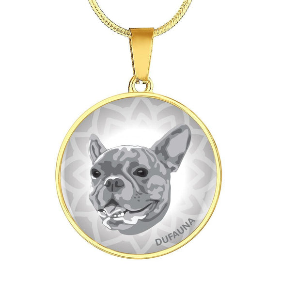 Grey French Bulldog Necklace D1 - Dufauna - Topfauna