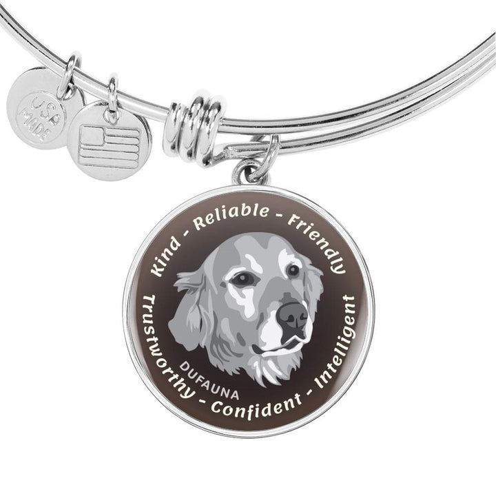 Grey Golden Retriever Characteristics Bangle Bracelet D20 - Dufauna - Topfauna