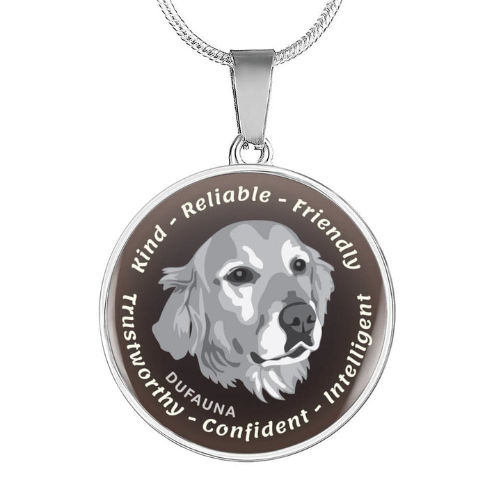 Grey Golden Retriever Characteristics Necklace D20 - Dufauna - Topfauna