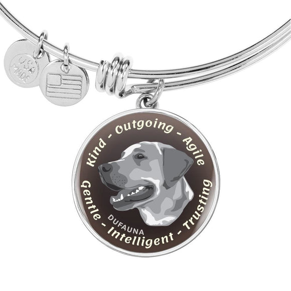 Grey Labrador Characteristics Bangle Bracelet D20 - Dufauna - Topfauna
