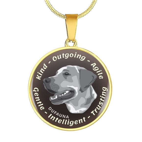 Grey Labrador Characteristics Necklace D20 - Dufauna - Topfauna