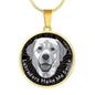 Grey/black Labradors Make Me Smile Necklace D19 - Dufauna - Topfauna