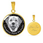 Grey/black Labradors Make Me Smile Necklace D19 - Dufauna - Topfauna