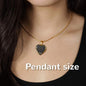 Mint German Shepherd Profile Dark Heart Necklace D22