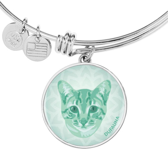 Mint Cat Bangle Bracelet D1 - Dufauna - Topfauna