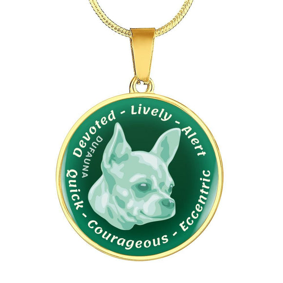 Mint Chihuahua Characteristics Necklace D20 - Dufauna - Topfauna