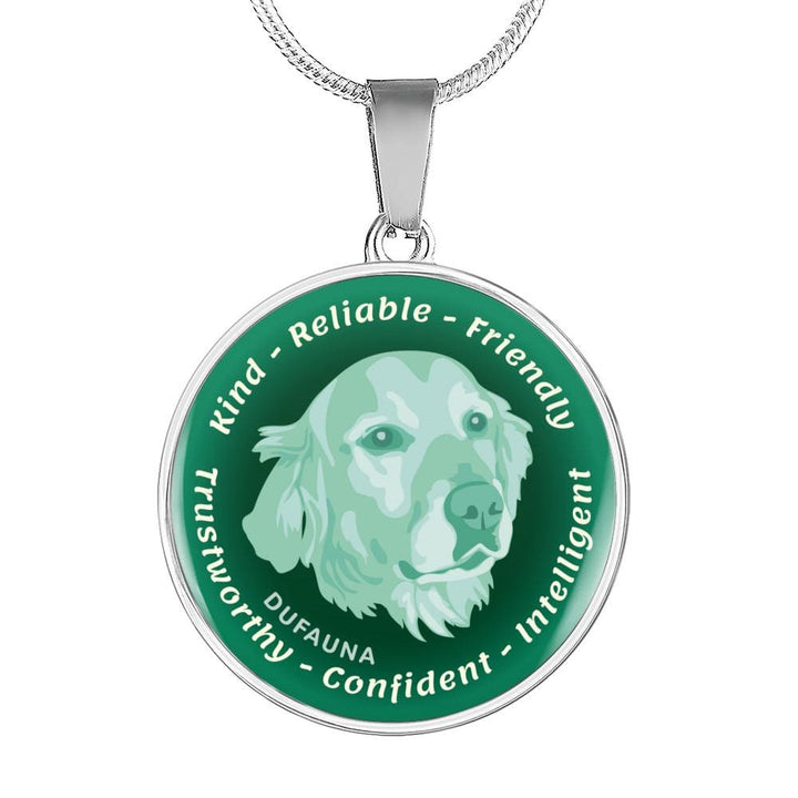 Mint Golden Retriever Characteristics Necklace D20 - Dufauna - Topfauna