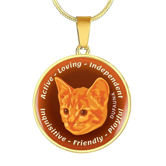 Orange Cat Characteristics Necklace D20 - Dufauna - Topfauna