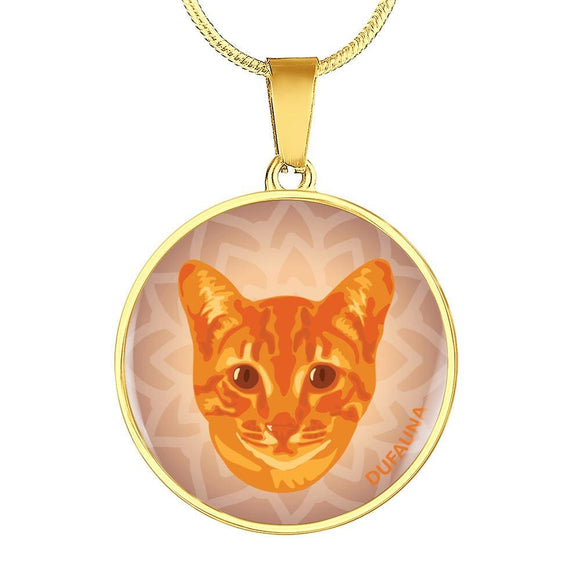 Orange Cat Necklace D1 - Dufauna - Topfauna