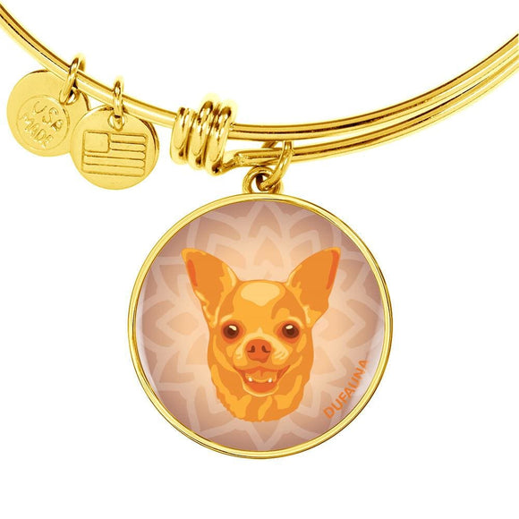 Orange Chihuahua Bangle Bracelet D1 - Dufauna - Topfauna