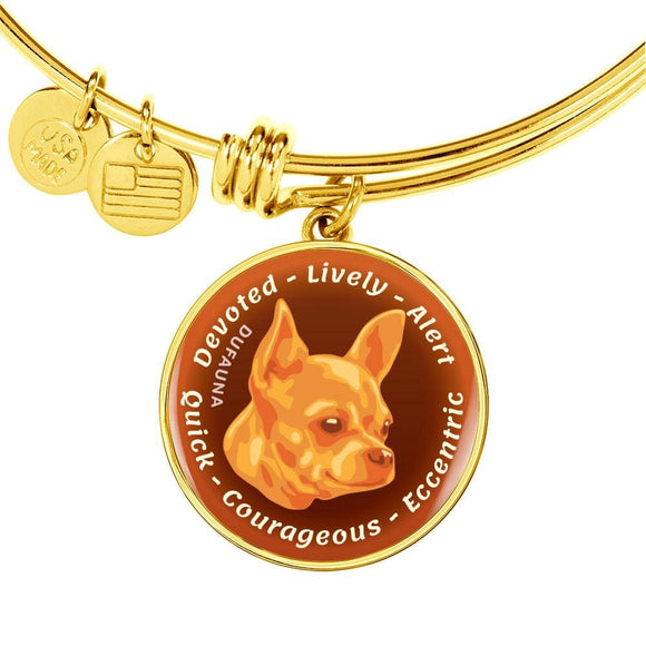 Orange Chihuahua Characteristics Bangle Bracelet D20 - Dufauna - Topfauna