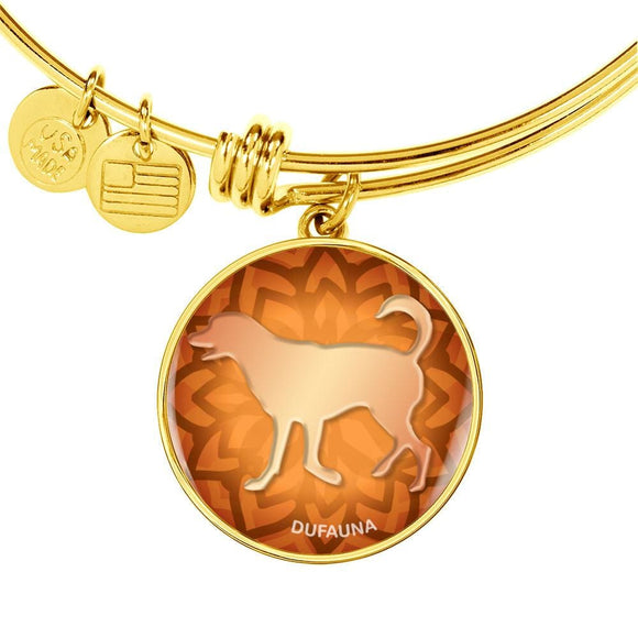 Orange Dog Silhouette Bangle Bracelet D18 - Dufauna - Topfauna