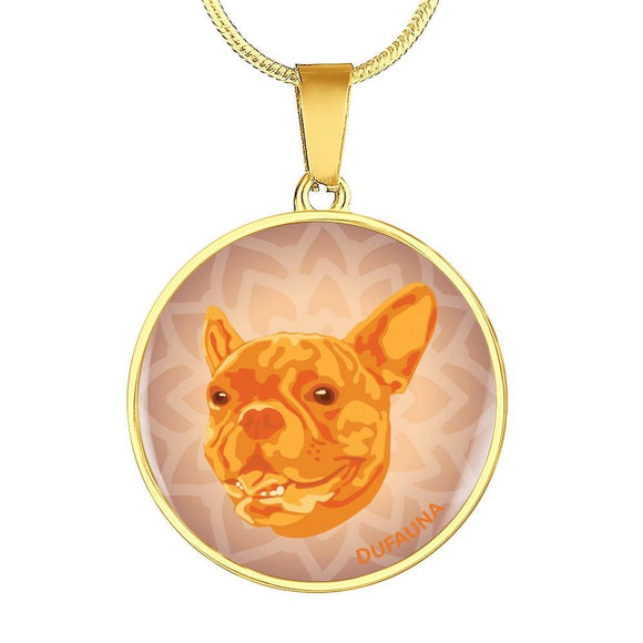 Orange French Bulldog Necklace D1 - Dufauna - Topfauna