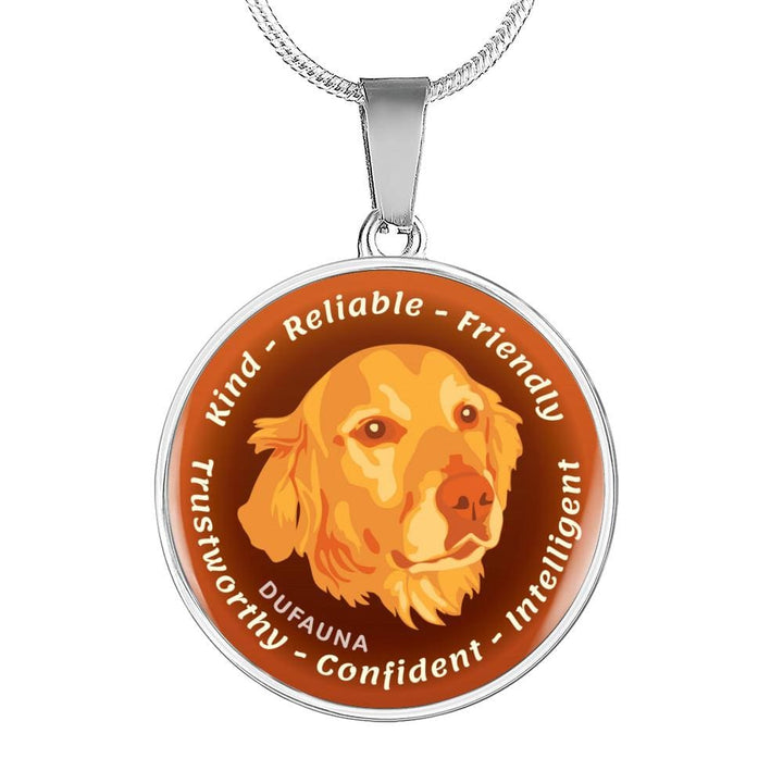 Orange Golden Retriever Characteristics Necklace D20 - Dufauna - Topfauna