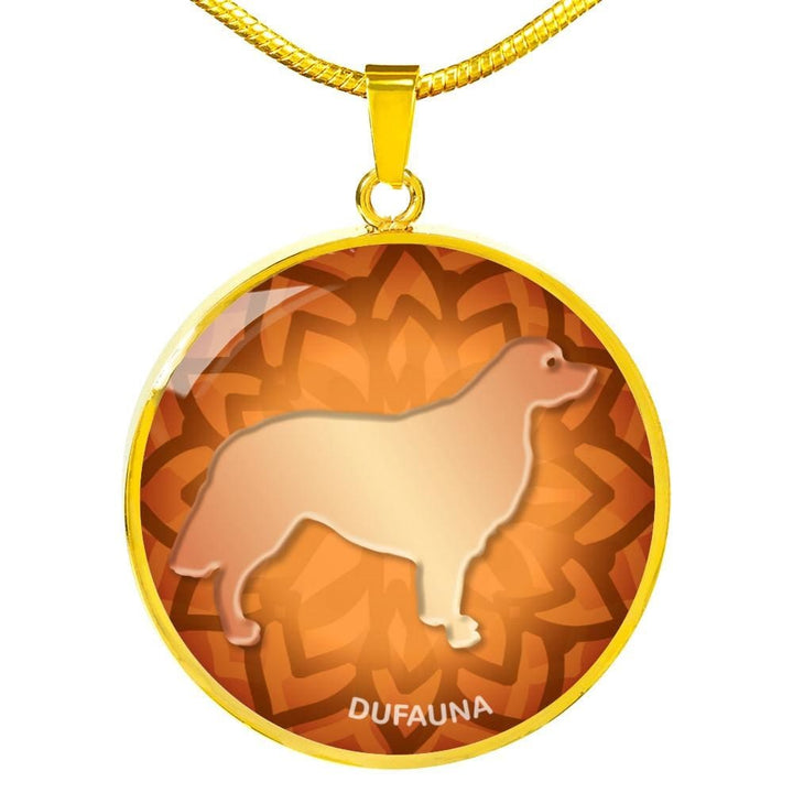 Orange Golden Retriever Silhouette Necklace D18 - Dufauna - Topfauna