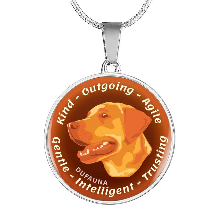 Orange Labrador Characteristics Necklace D20 - Dufauna - Topfauna