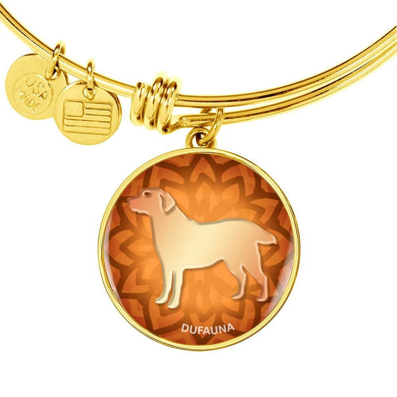 Orange Labrador Silhouette Bangle Bracelet D18 - Dufauna - Topfauna