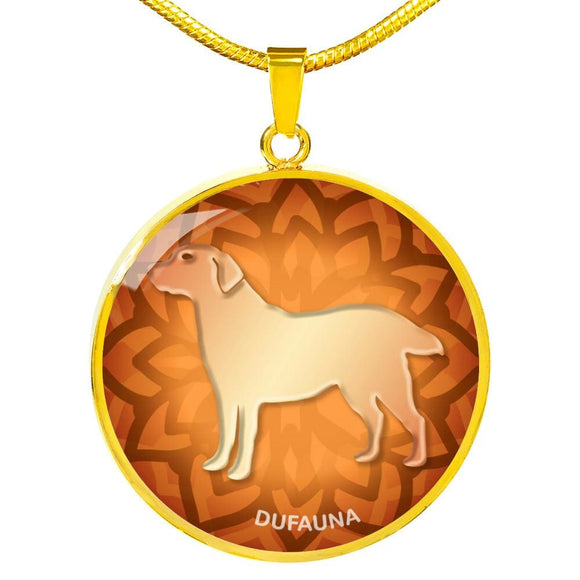 Orange Labrador Silhouette Necklace D18 - Dufauna - Topfauna