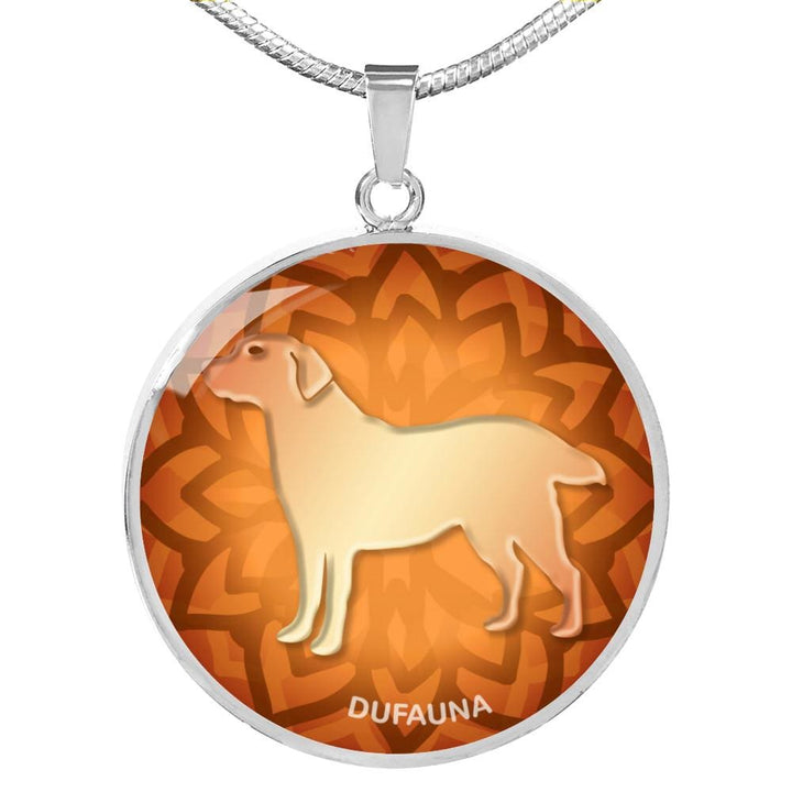Orange Labrador Silhouette Necklace D18 - Dufauna - Topfauna