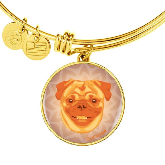 Orange Pug Bangle Bracelet D1 - Dufauna - Topfauna
