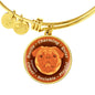 Orange Pug Characteristics Bangle Bracelet D20 - Dufauna - Topfauna