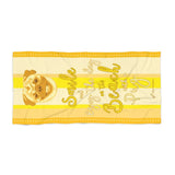 Pug Beach Towel Smile Yellow 30 X 60 Or 36 X 72 - Dufauna - Topfauna