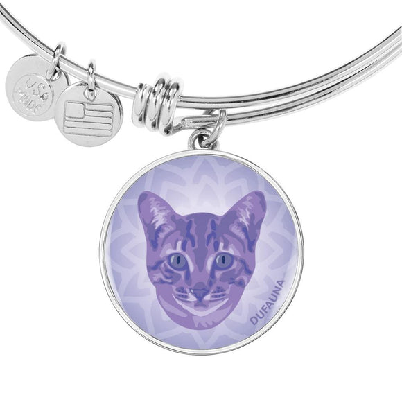 Purple Cat Bangle Bracelet D1 - Dufauna - Topfauna