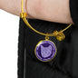 Purple Cat Characteristics Bangle Bracelet D20 - Dufauna - Topfauna