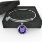 Purple Cat Characteristics Bangle Bracelet D20 - Dufauna - Topfauna