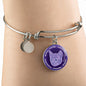 Purple Cat Characteristics Bangle Bracelet D20 - Dufauna - Topfauna
