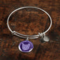 Purple Cat Characteristics Bangle Bracelet D20 - Dufauna - Topfauna