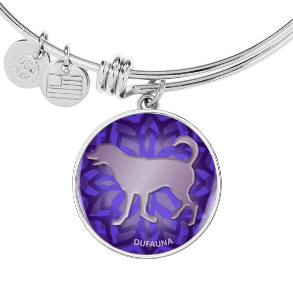 Purple Dog Silhouette Bangle Bracelet D18 - Dufauna - Topfauna