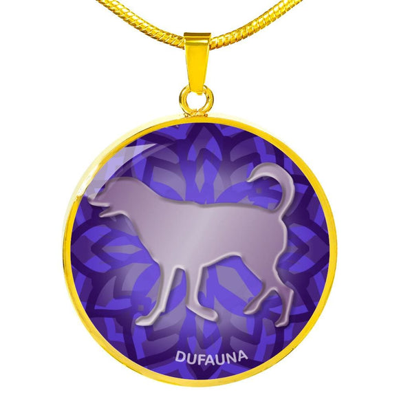 Purple Dog Silhouette Necklace D18 - Dufauna - Topfauna