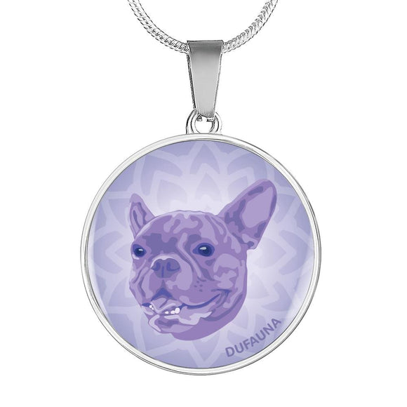 Purple French Bulldog Necklace D1 - Dufauna - Topfauna