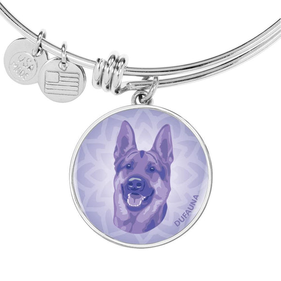 Purple German Shepherd Bangle Bracelet D1 - Dufauna - Topfauna