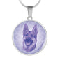 Purple German Shepherd Necklace D1 - Dufauna - Topfauna