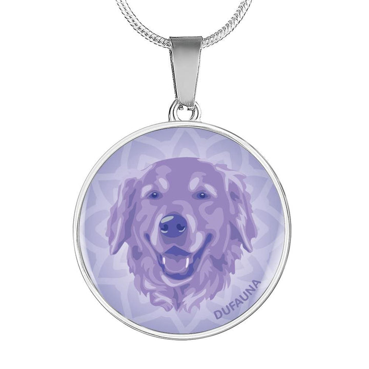 Purple Golden Retriever Necklace D1 - Dufauna - Topfauna