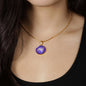Purple Golden Retriever Silhouette Necklace D18 - Dufauna - Topfauna