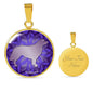 Purple Golden Retriever Silhouette Necklace D18 - Dufauna - Topfauna